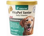 NaturVet VitaPet Senior Plus Glucosamine 60 Chewable Tabs 5.5oz.