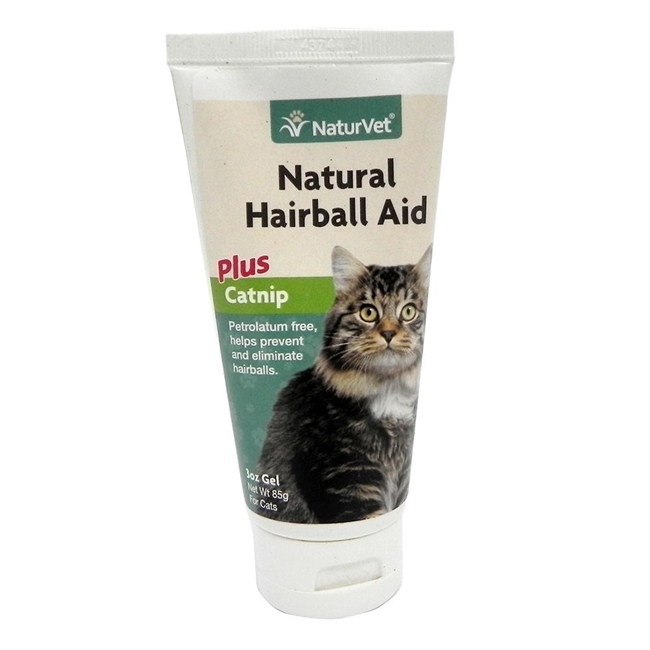 NaturVet Natural Hairball Aid Plus Catnip 3 oz Gel