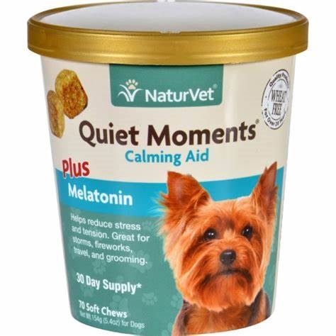 NaturVet Quiet Moments Calming Aid Plus Melatonin