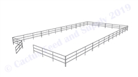 Horse Round Pens & Arenas - 48'W x 96'D 1-5/8" 3-Rail with 12' Ranch Gate Arena | Cactus Feed and Supply