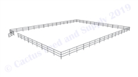 Horse Round Pens & Arenas - 72'W x 120'D 1-5/8" 3-Rail with 12' Ranch Gate Arena | Cactus Feed and Supply