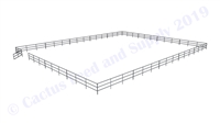 Horse Round Pens & Arenas - 72'W x 120'D 1-7/8" 3-Rail with 12' Ranch Gate Arena | Cactus Feed and Supply
