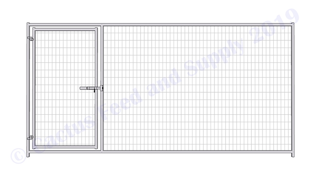 Cactus Dog Kennel Gate Panel:  6'H x 12'W