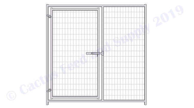 Cactus Dog Kennel Gate Panel:  6'H x 6'W