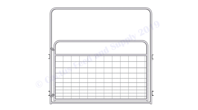 Cattle Gate Panel with Drop Pens:  52"H x 8'L