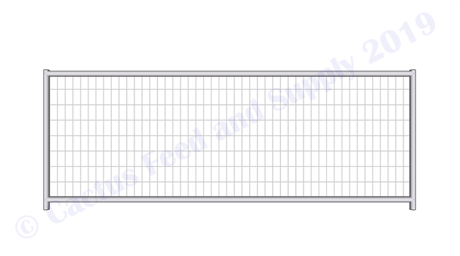 1-3/8" Mini Horse Corral Panel 2-Rail w/ Welded Wire: 8'W x 3'H