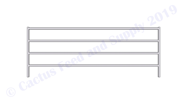 1-3/8" Mini Horse Corral Panel 4-Rail: 8'W x 3'H