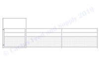 1-5/8" Horse Corral Foaling Gate Panel 4 Rail With Welded Wire:  24'W x 5'H