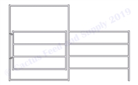 1-5/8" Horse Corral Gate 4 Rail:  12'W x 5'H