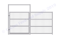 1-5/8" Horse Corral Gate 4 Rail with Welded Wire:  12'W x 6'H