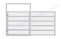 1-5/8" Horse Corral Gate 6 Rail With Welded Wire:  12'W x 6'H