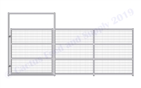 1-5/8" Horse Corral Gate 4 Rail With Welded Wire:  16'W x 6'H