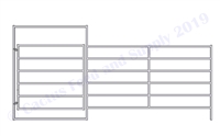 1-5/8" Horse Corral Gate 6 Rail:  16'W x 6'H