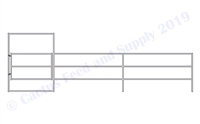 1-5/8" Horse Corral Gate 3 Rail:  24'W x 5'H