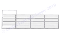 1-5/8" Horse Corral Gate 5 Rail With Welded Wire:   24'W x 6'H