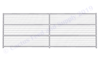 1-5/8" Horse Corral Panel 4 Rail With Welded Wire:   16'W x 6'H
