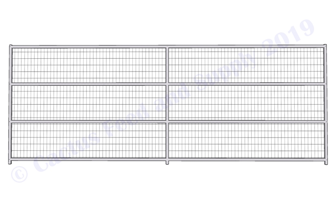 1-5/8" Horse Corral Panel 4 Rail With Welded Wire:   16'W x 6'H