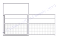 1-7/8" Horse Corral Foaling Gate Panel 4 Rail With Welded Wire:  12'W x 5'H