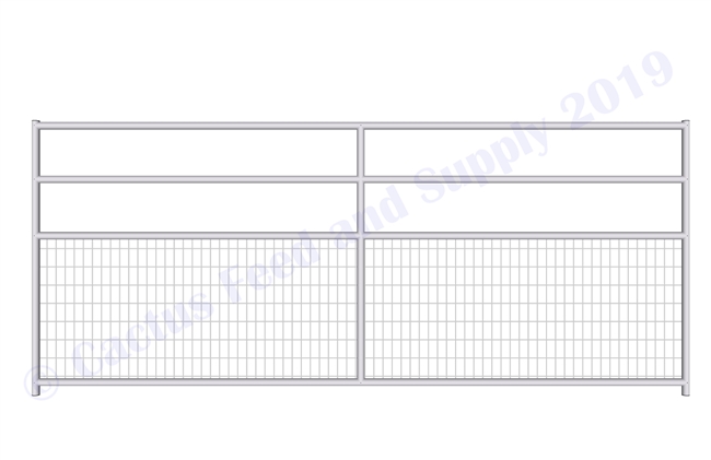 1-7/8" Horse Corral Foaling Panel 4 Rail With Welded Wire:  12'W x 5'H