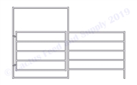 1-7/8"  Horse Corral Gate 5 Rail:  12'W x 5'H