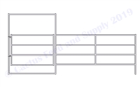 1-7/8"  Horse Corral Gate 4 Rail:  16'W x 5'H