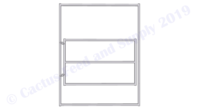 8'H x 6'W 1-7/8"  3-Rail Round Pen Gate Panel