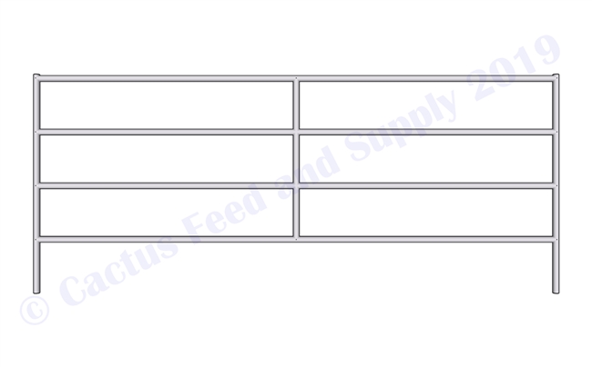 1-7/8"  Horse Corral Panel 4 Rail:  12'W x 5'H