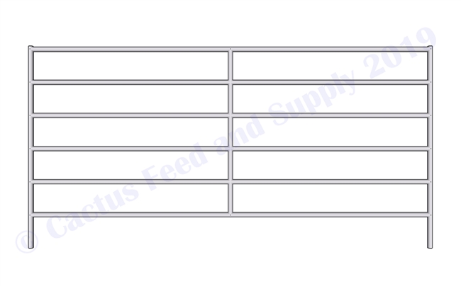 1-7/8"  Horse Corral Panel 6 Rail:  12'W x 6'H