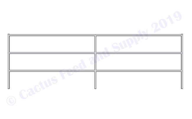 1-7/8"  Horse Corral Panel 3 Rail:  16'W x 5'H