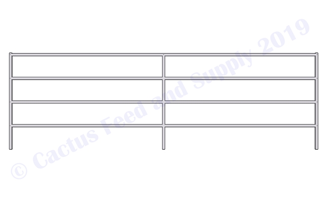 1-7/8"  Horse Corral Panel 4 Rail:  16'W x 5'H