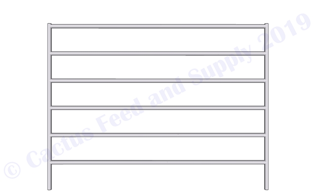 1-7/8" Horse Corral Panel 6 Rail:  8'W x 5'H