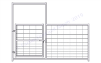 Hog Pen Bow Gate Panel:  46'H X 8'W
