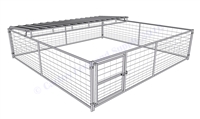 Hog Pen with Trussed Roof Shelter