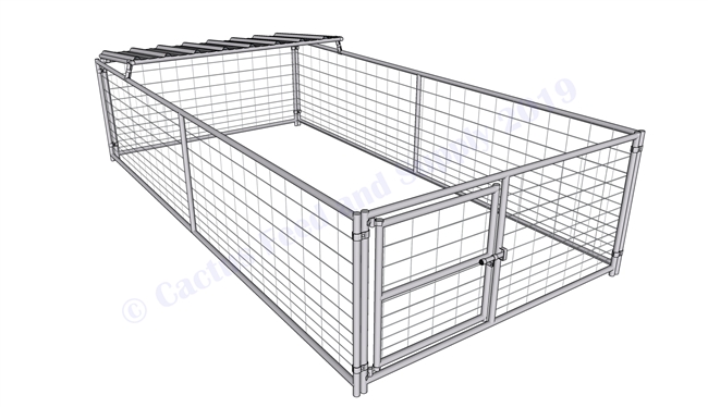 Hog Pen with Roof Shelter