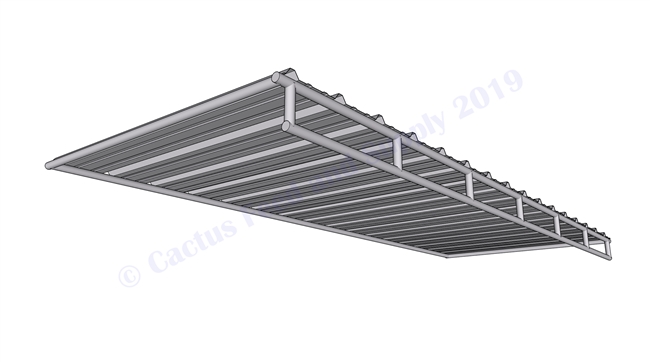 Hog Pen Solid Roof Shelter Trussed Panel:  16'W x 6'D