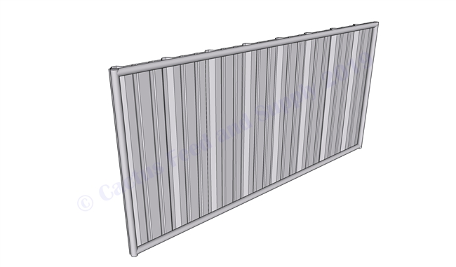 Hog Pen Solid Rear Wall Panel:  8'W x 4'D