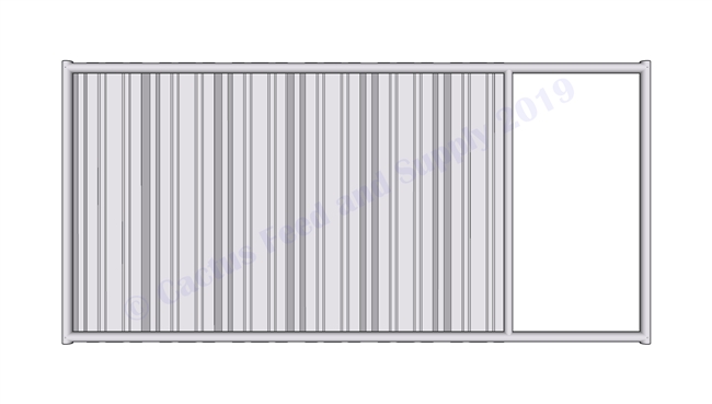 Hog Pen Solid Wall Door Panel:  8'W x 4'H