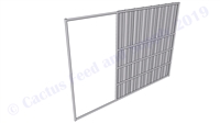Hybrid Horse Shelter Wall Panel 1-7/8" with 4'W Opening:  8'H x 12'W