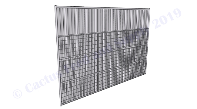 Hybrid Horse Shelter Wall Panel Welded Wire 1-5/8":  8'H x 12'W