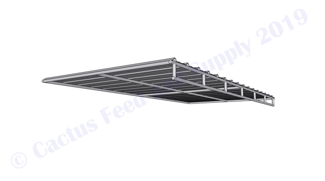 Horse Shelter Trussed Roof Panel:  8'D x 16'W