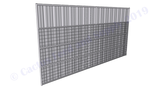 Hybrid Horse Shelter Wall Panel Welded Wire 1-5/8":  8'H x 16'W