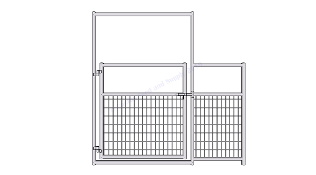 Livestock Gate Panel:  4'H x 6'W (6'H Door Frame)