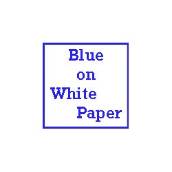 23" Blue on White Poster Paper