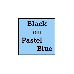 23" Black on Pastel Blue Poster Paper