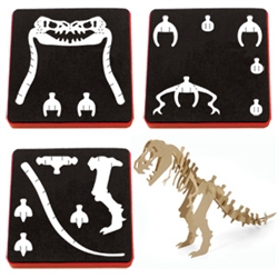 Ellison AllStar Die - Dinosaur, Tyrannosaurus Rex Bones 3-D (3 Die Design) - ELA10840