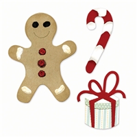 Sizzix Bigz Die Cut - Candy Cane, Gingerbread Man & Gift