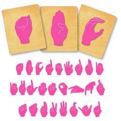 Ellison SureCut Die Set - Sign Language Alphabet- 5 inch