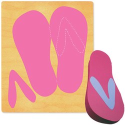 Ellison SureCut Die - Card, Flip Flop - Extra Large