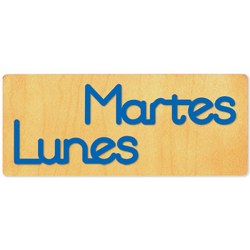 Ellison SureCut Die - Word, Spanish Day - Lunes/Martes - Double Cut