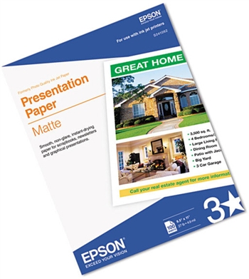 Epson S041062 Presentation Paper Matte 8.5 x 11 (100 sheets)